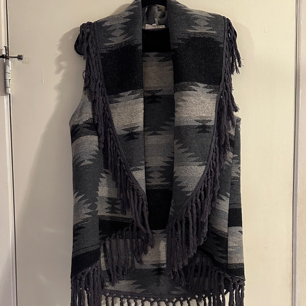 Aztec Gray Textured Knit
